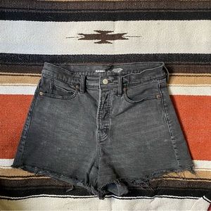 Black High Rise Denim Shorts Size 10